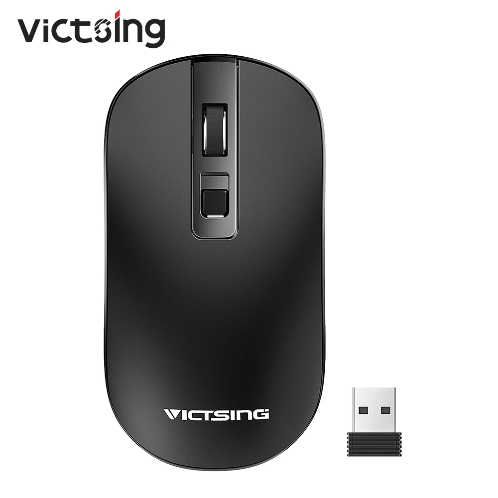 VicTsing PC079 беспроводная мышь 2,4G тонкая Бесшумная компьютерная мышь с приемником регулируемый уровень CPI Бесшумная мышь для ноутбука