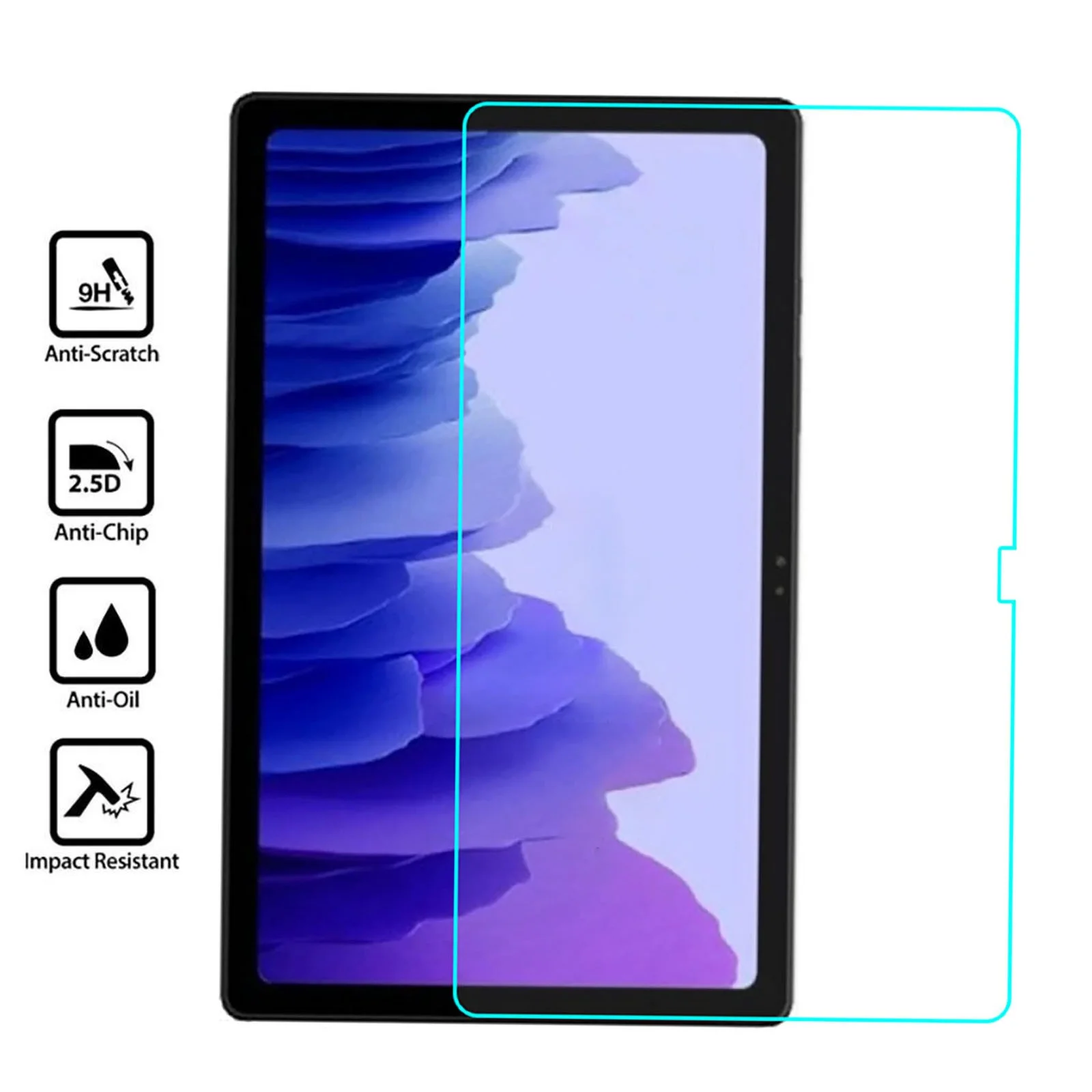 

[В 1/2 упаковке] Защитная пленка для экрана Samsung Galaxy Tab A7 10,4 ''2020 SM-T500/T505, Ультрапрозрачная пленка без пузырьков для защиты от царапин