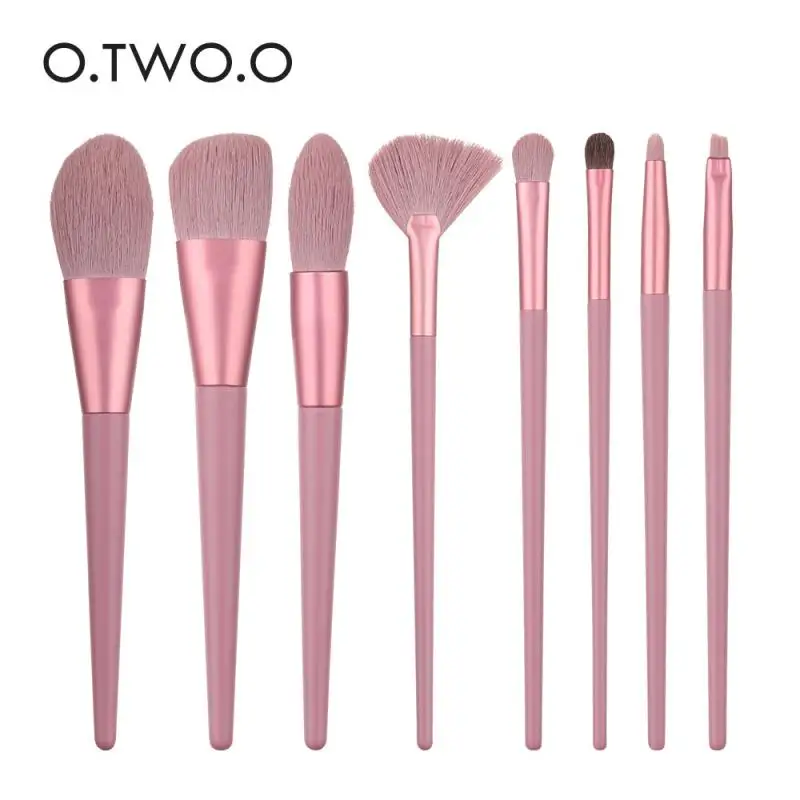 

O.TWO.O 8PCS Makeup Brushes Set Beauty Tools For Cosmetic Foundation Powder Blush Eyeshadow Kabuki Blending Make Up Brush Kit