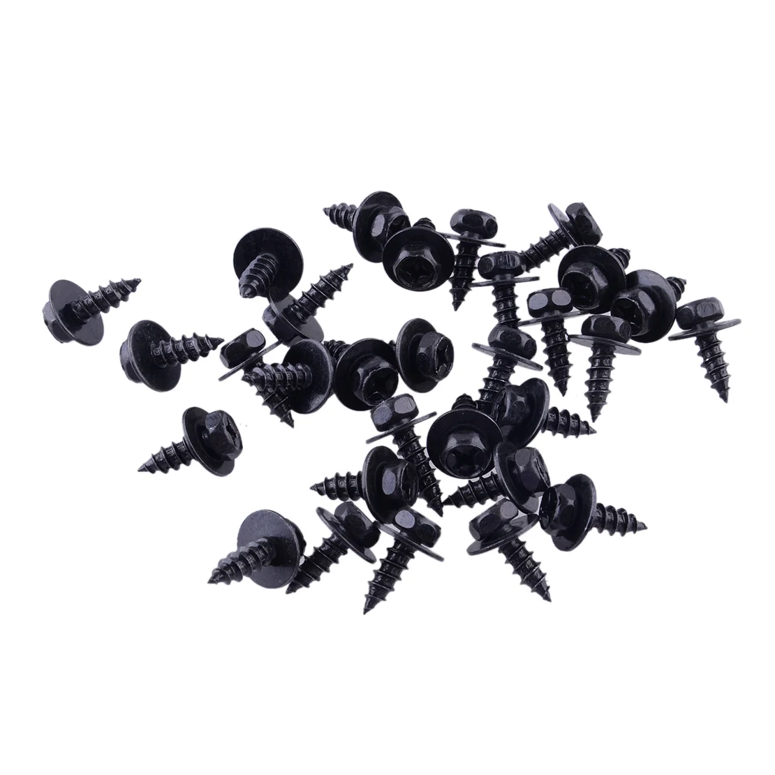 

30Pcs Metal Fender Liner Under Cover Clips Screws Bolts Retainers Black 90159-60498 Fit For Toyota