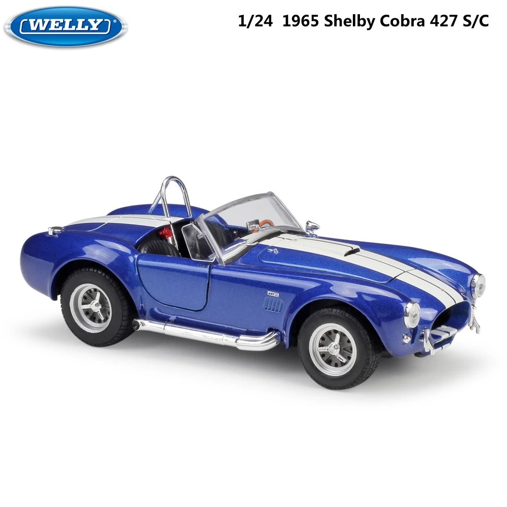 WELLY литая в масштабе 1:24 классическая модель автомобиля Shelby Cobra 427 S C сплав ретро