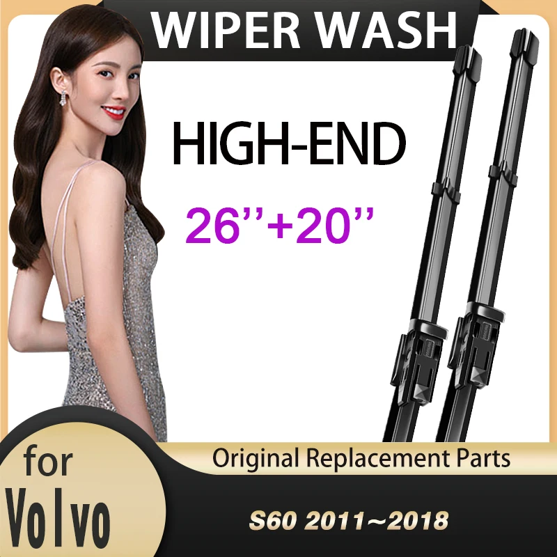 

for Volvo S60 2011~2018 Front Windscreen Windshield Wipers Car Wiper Blade Car Accessories 2012 2013 2014 2015 2016 2017