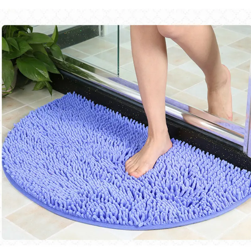 

Hot Sale Soft Carpet Slip-resistant Bathing Room Rug Floor Door Mat Dirt Barrier Semi Circle Floor Door Cushion Mat Rug 40X60cm