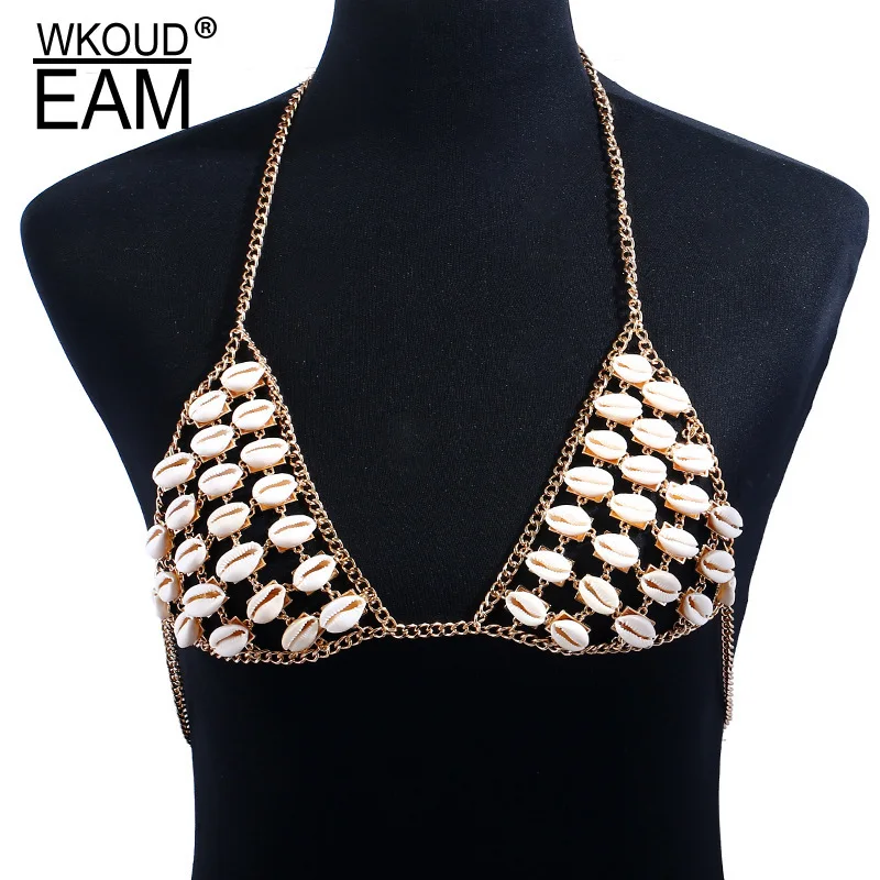 WKOUD EAM женский пляжный Сексуальный Металлический купальник бикини в стиле панк