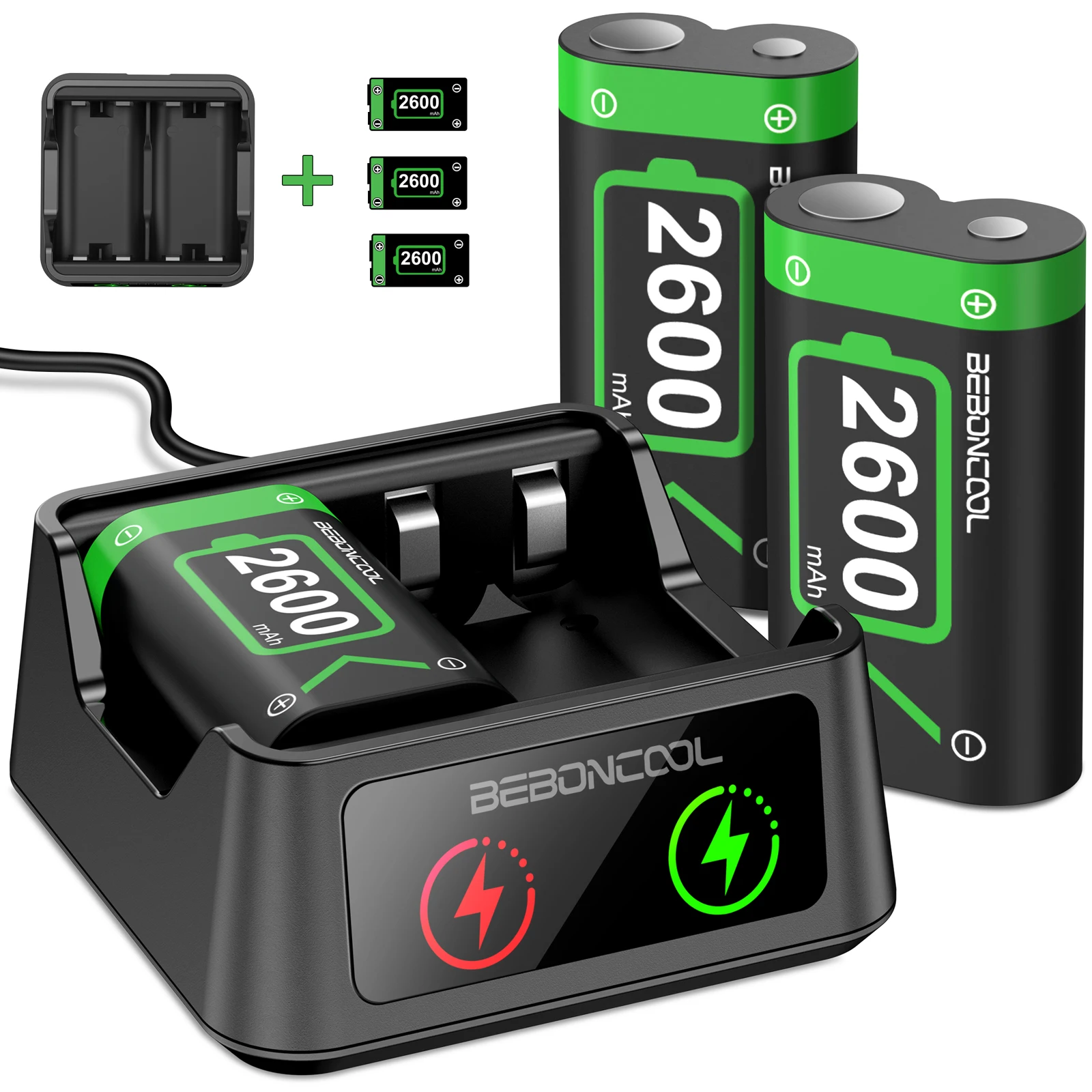 Paquete de batería recargable de 3x2600mAh para Xbox Series X/S/Xbox One S/X/Xbox...
