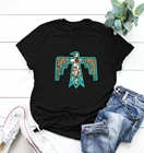 Повседневная Женская футболка в западном стиле, женская рубашка для отпуска в стиле пустыни, одежда в стиле панк с рисунком птицы, удобные трендовые топы унисекс, подарок для нее