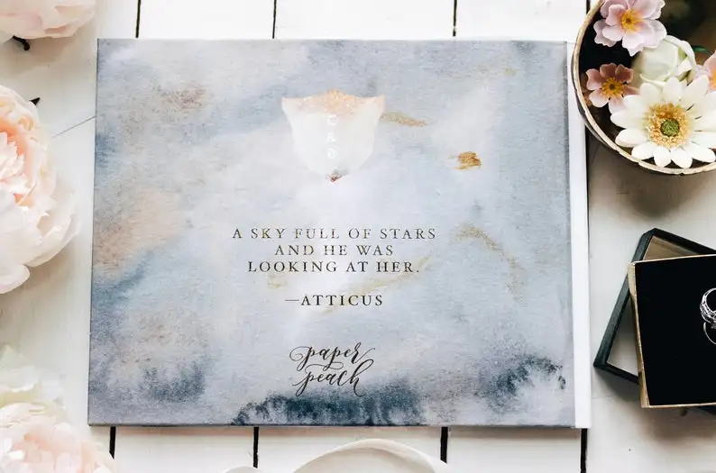 Индивидуальная книга для гостей свадьбы мгновенной фотосъемки в твердом