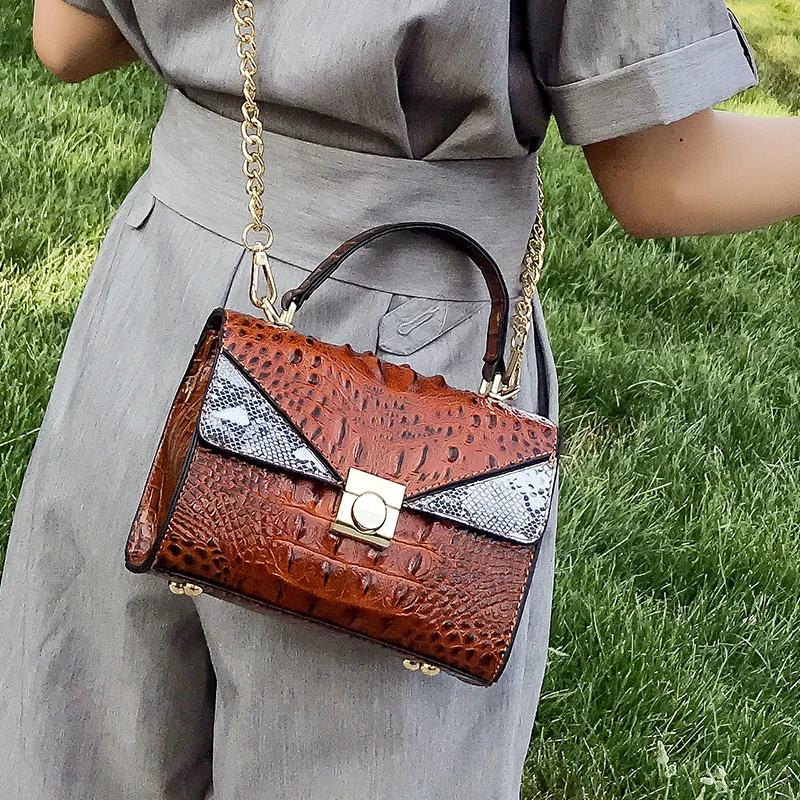 Сумка через плечо для женщин аллигатора кожаная сумка Bolsa Feminina Sac основной Femme
