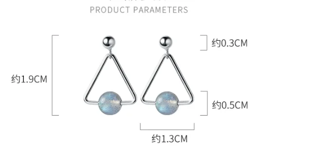 Аутентичные настоящие серьги из серебра 100% бриллиантов с натуральным лунным
