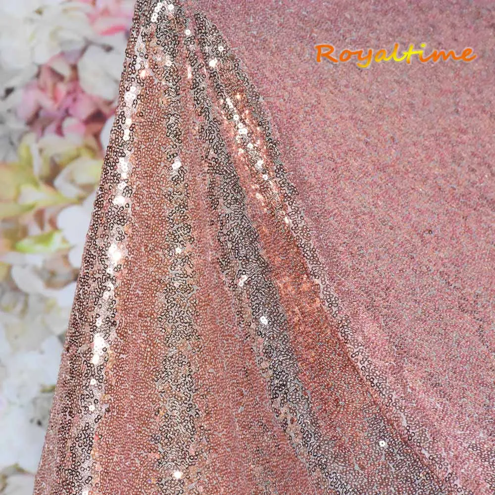 Rose Gold Королевское время-розовое золото/темно-синий/красный/розовый/черный 4 фута(125 см) Ширина блесток ткань материал полярда для платья/Туфли/Свадебные/вечерние - Цвет: Rose Gold