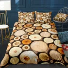Комплект постельного белья с деревянными дисками, пододеяльником, 3 предмета