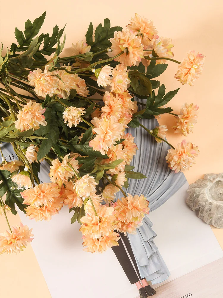 

Имитация исландской маргаритки Свежий букет одиночный искусственный цветок для гостиной цветочное украшение для помещения обеденный стол