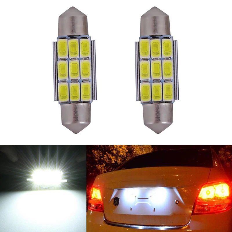 2x36 мм Чистый белый CANbus C5W лампы для Samsung 5630 SMD Освещение номерного знака Volvo S40 V50 V70