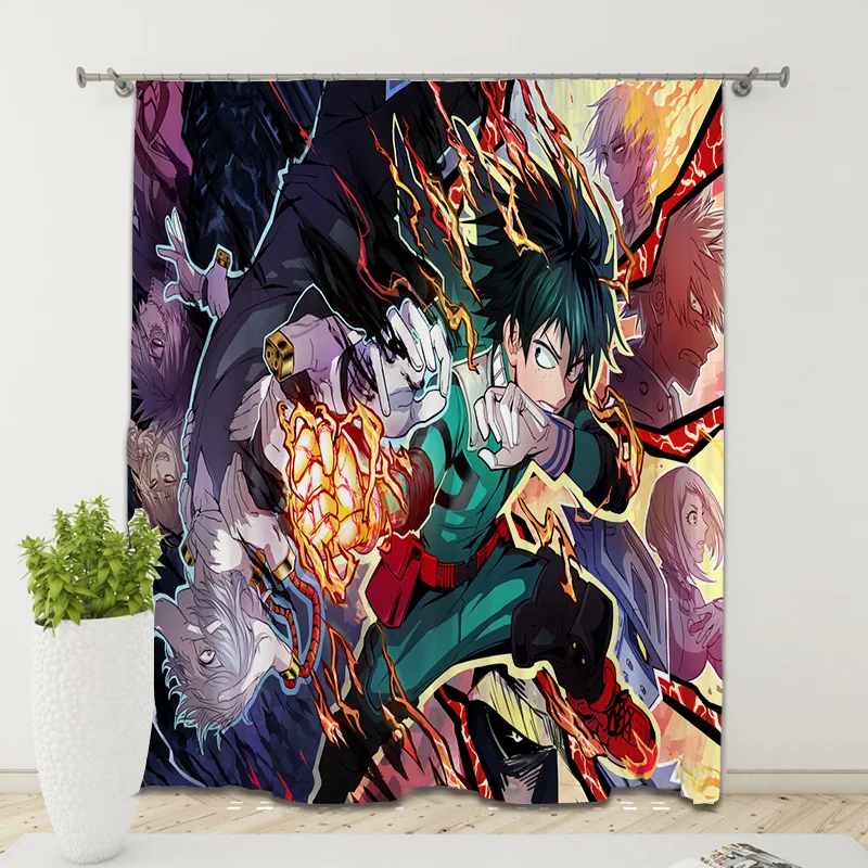2 шт./комплект занавески из ткани с рисунком аниме Моя геройская Академия | Дом и