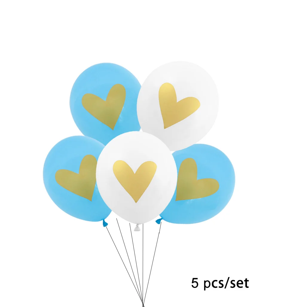 Латексные шарики с принтом в виде сердца 10 дюймов партия из 5 предметов золотые