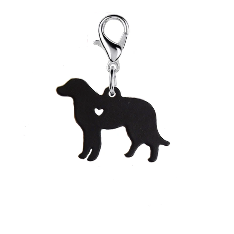 

Collares Layer Black dog Key chain with 11mm plating lobster clasp fashion jewelry Keychains accessories for women