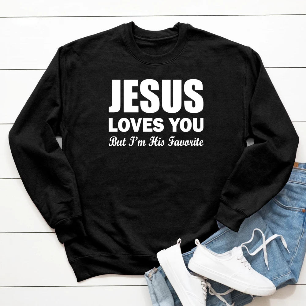 

Свитшот женский с надписью «Иисус любит тебя»