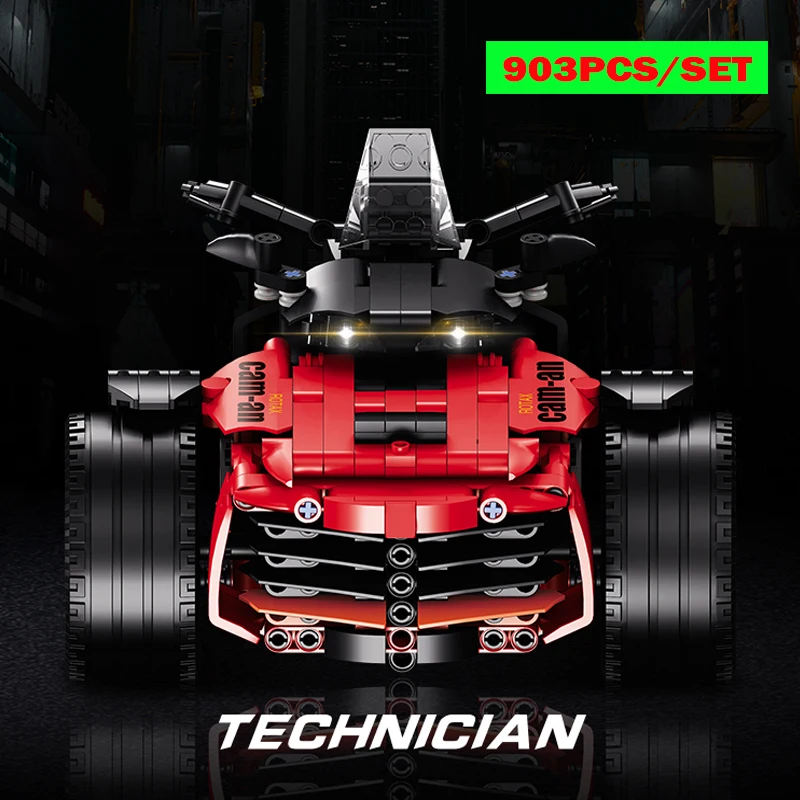 

903pcs MOC technic blocks Bombardier Can-Am Spyder F3-S model toy city motorcycle Building Blocks Boy birthday present