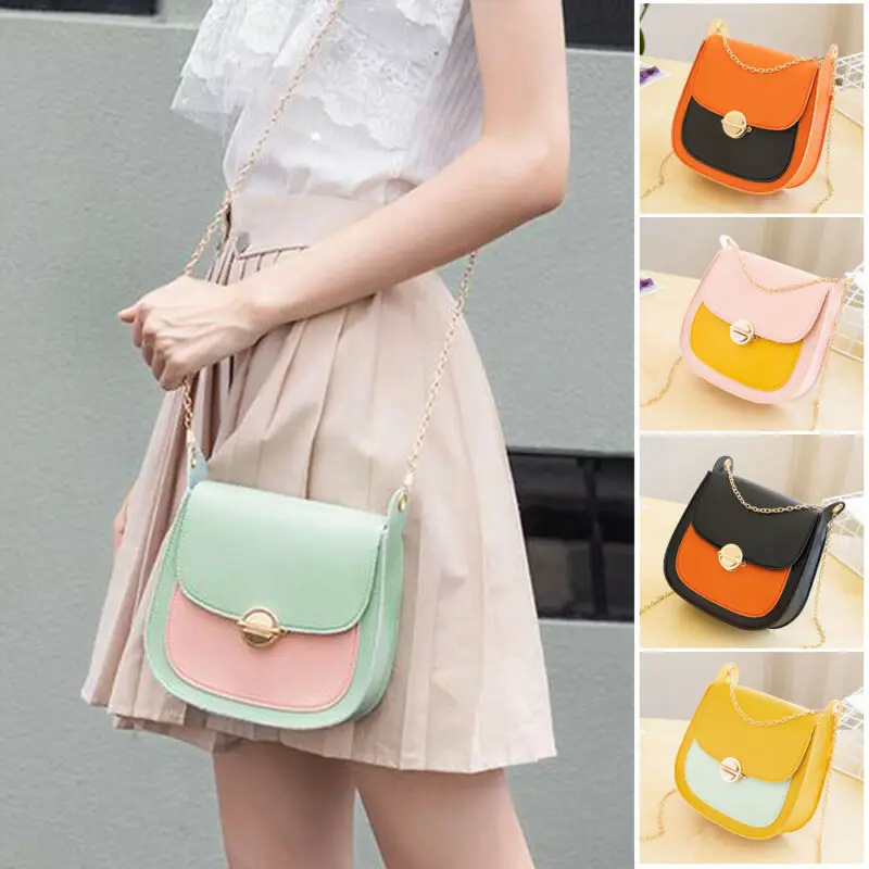 Новинка 2019 женская сумочка из искусственной кожи в Корейском стиле сумка через