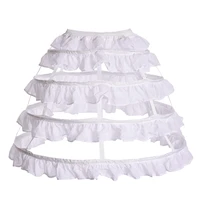 womens 4 hoops costume crinoline lolita girls chiffon petticoat skirt pannier cosplay underskirt