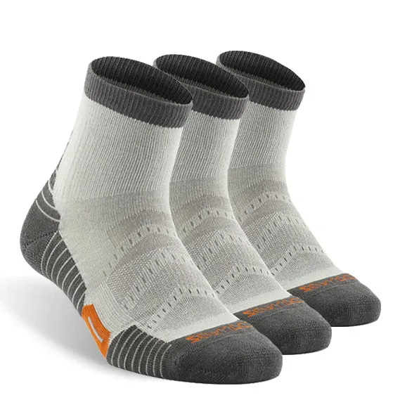 3 pair gray Беговые носки, ZEALWOOD Мужские Женские антиблистерные носки для велоспорта спортивные носки для гольфа Антибактериальный увлажняющий, 1/3 пар - Цвет: 3 pair gray