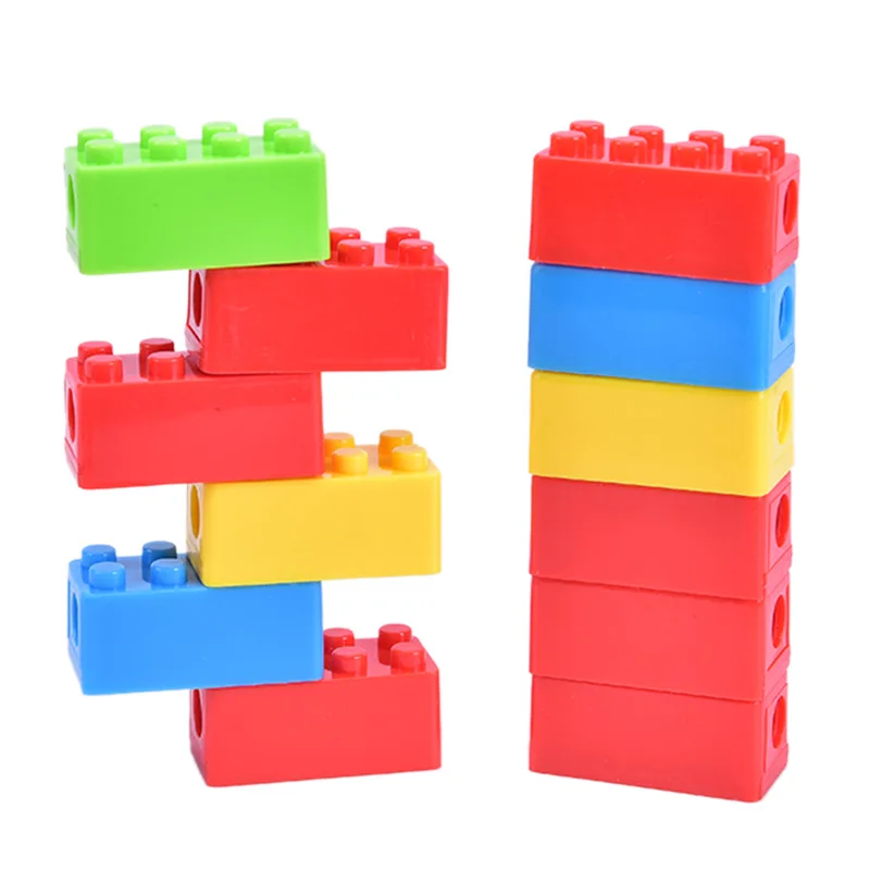 6 шт креативные милые Мультяшные игрушки строительные блоки пластиковые точилки