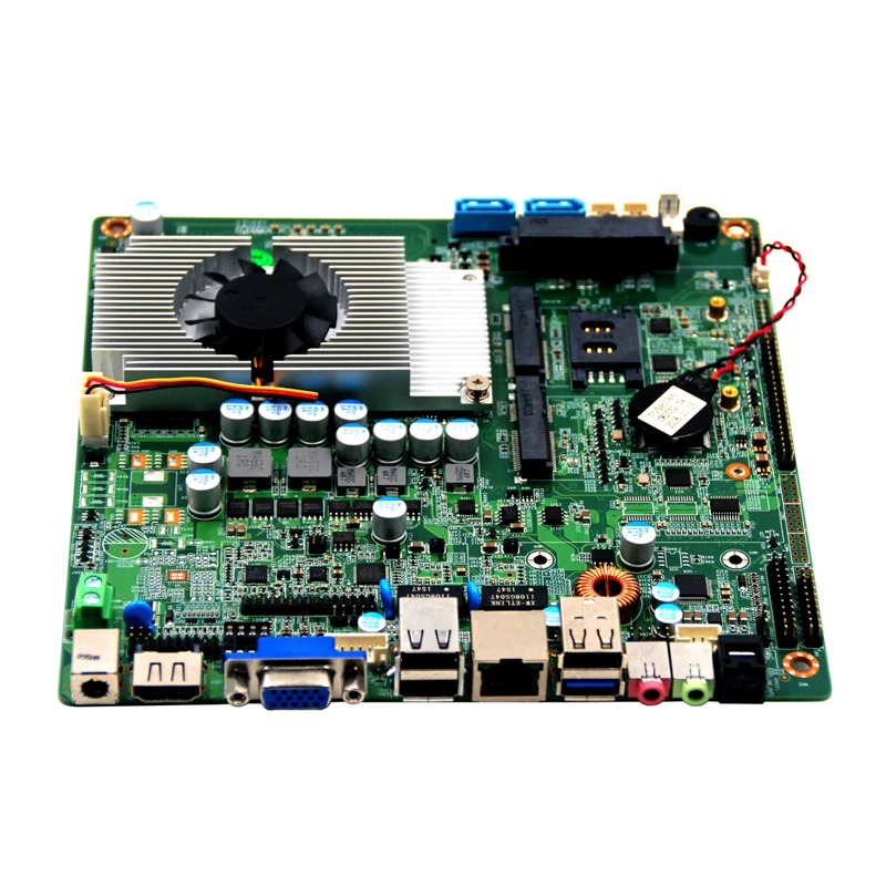 Дешевая прочная материнская плата Baytrail J1800 ЦП mini itx 2G ddr3 2 * com 1 lan Одиночная