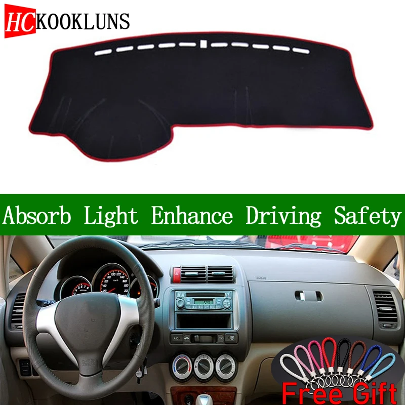 Чехол для приборной панели Honda city 2004 2005 2006 2007 Солнцезащитный коврик автомобильные