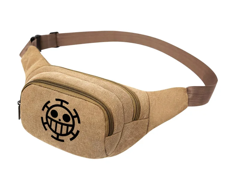 

Anime Law Skull Canvas Waist Pack Bag Pouch Belt Travel Hip Casual Fanny Bag Money Phone Belt Bag