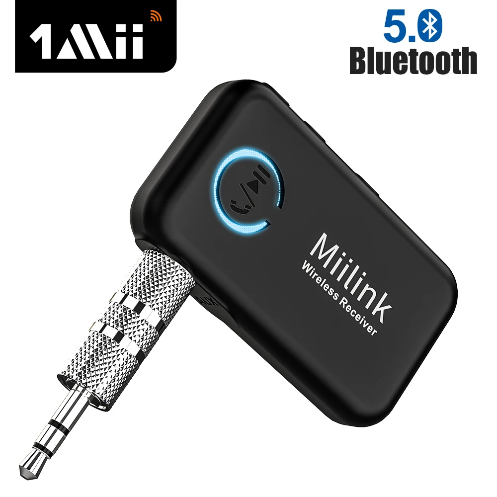 Receptor do Carro com Microfone Bluetooth para Carro Fone de Ouvido Bluetooth Bateria Longa 3.5mm Aux Jack Adaptador Alto-falante 1mii Ml100 5.0 14h