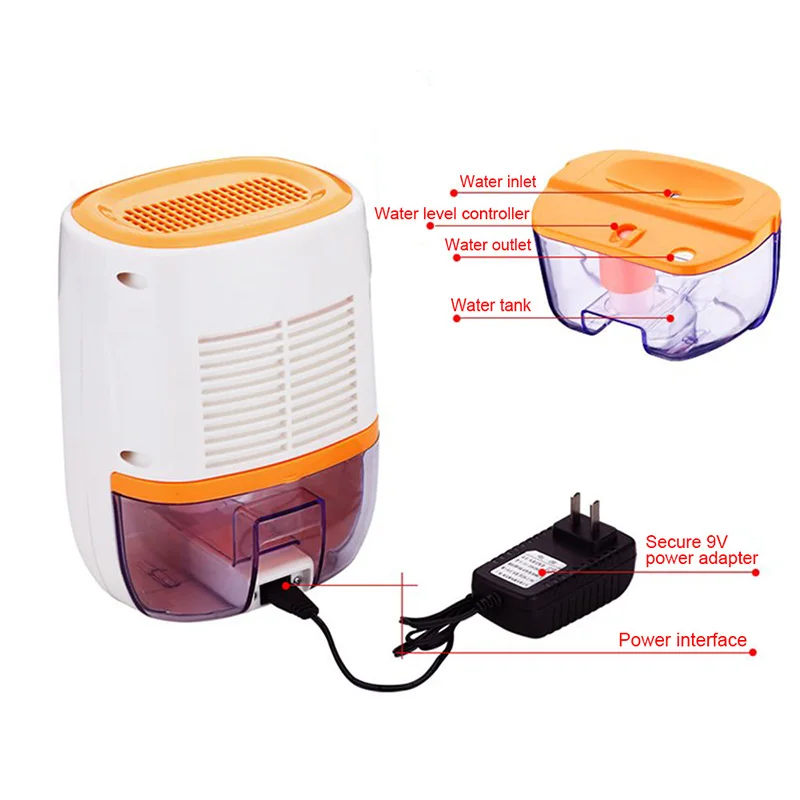 Мини осушитель для домашнего гардероба сушилка одежды 500 мл ультратихий воздуха