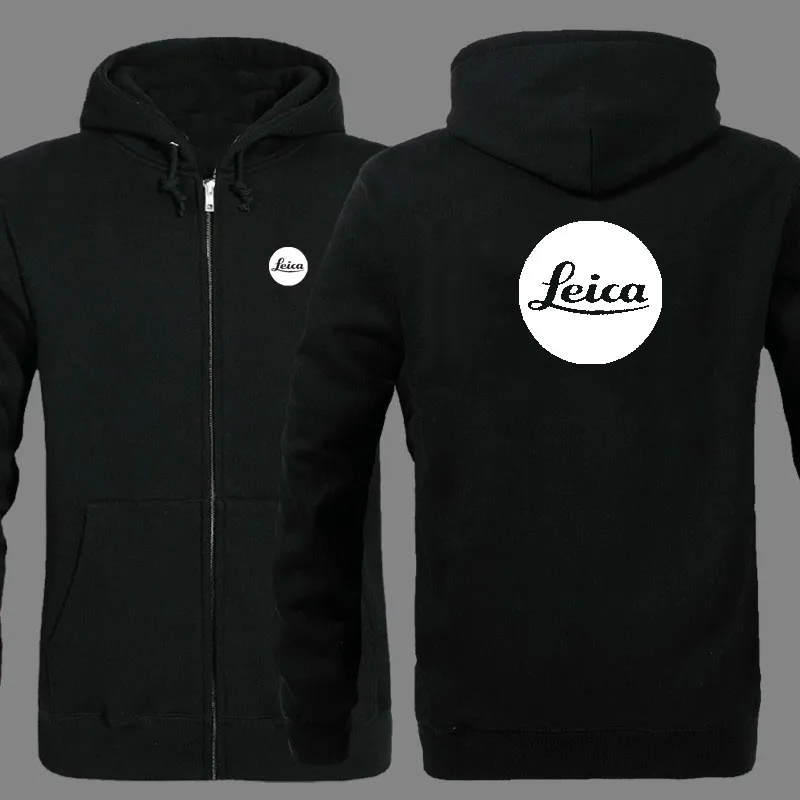 

Leica logo zipper Hooded Sweatshirt Winter Sweatshirts Zipper Jacket Cotton Coat Fashion Hoodie