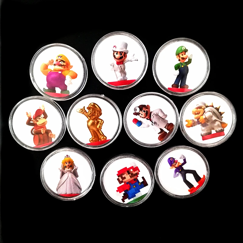 Zelda игра NFC карты Amiibo включают ссылку Пробуждение молодой Link 20 сердце волк Mipha Ntag215 тег Марио Одиссея Splatoon 2 - Цвет: Super Mario -10Pcs