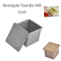 1 pcs rectangular toast box mold bread mold loaf pan carbon steel non stick bellows with cover eco friendly baking tools for ca
