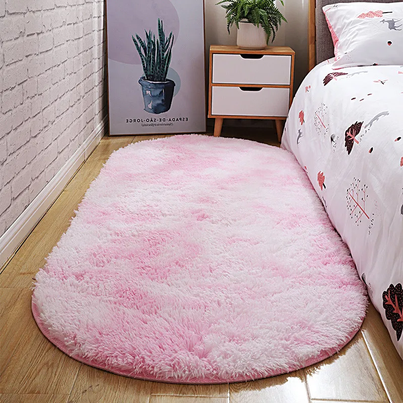 ruldgee ellipse rug simple modern oval tie dye carpet home bedside bedroom alfombra thickened rectangular cute gradient mat free global shipping