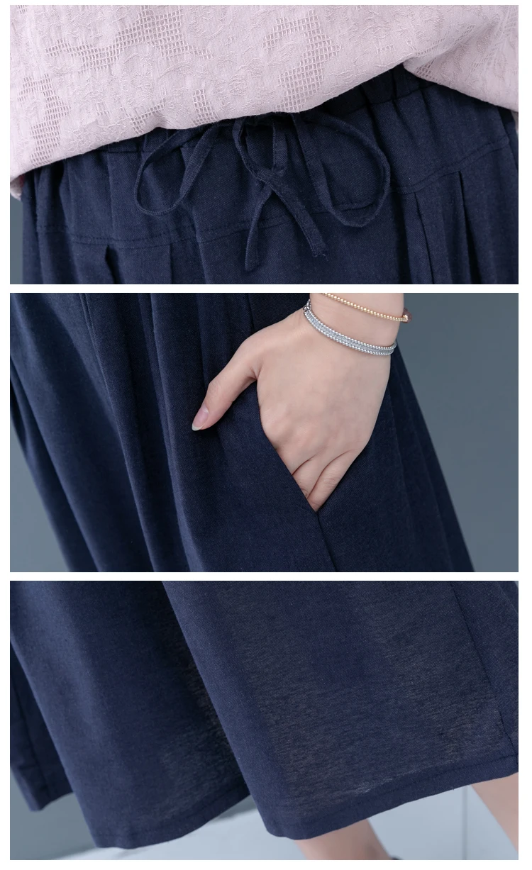 

Cotton Linen Suit Female 2020 New Summer Loose Two-piece Casual Literary Solid Color Skirt set Female Pocket Design L559