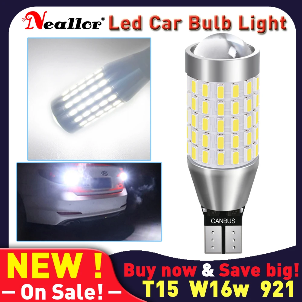 

Signal Lamp W16W LED T15 921 912 Bulb Super Bright 3014 87SMD Canbus Auto Backup Reserve Lights Tail 12V Center High Mount Stop