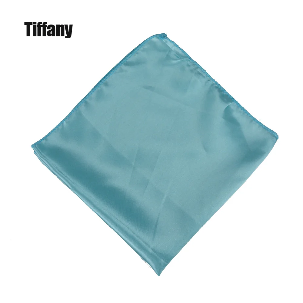 tiffany 100 шт./лот, Свадебный декор, 19 дюймов, Золотой/розовый/синий/бежевый, атласная Салфетка для стола, для дня рождения, для вечеринки, квадратная, складная, тканевая, для банкета, для салфеток - Цвет: tiffany
