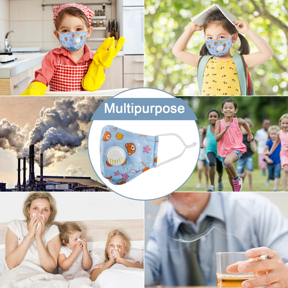 PM2.5 детская маска для полости рта дыхательный клапан с мультипликационным