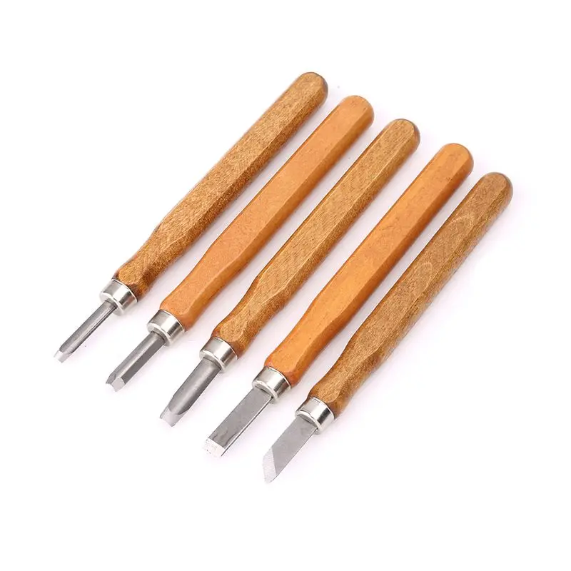 

5 шт./компл. Искусство ручной резной зубил набор инструментов нож для вырезания поделок из дерева 35ED