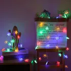 СВЕТОДИОДНАЯ Гирлянда со снежинками, светодиодная гирлянда для дома и улицы, Рождественская декоративная лампа, аксессуары для рождественского декора