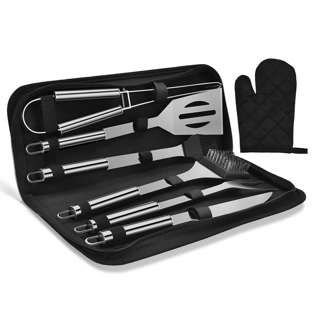 

Outdoor BBQ Grill Tool Set Home Barbecue Utensils with Storage Bag Multifunction Accessories