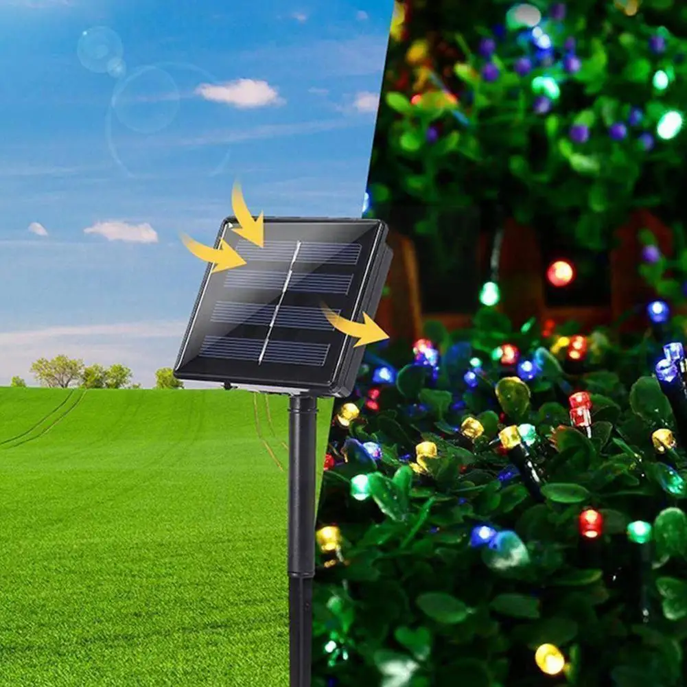 

Водонепроницаемая гирлянда на солнечной батарее, 8 режимов, 5 м, 20 светодиодов