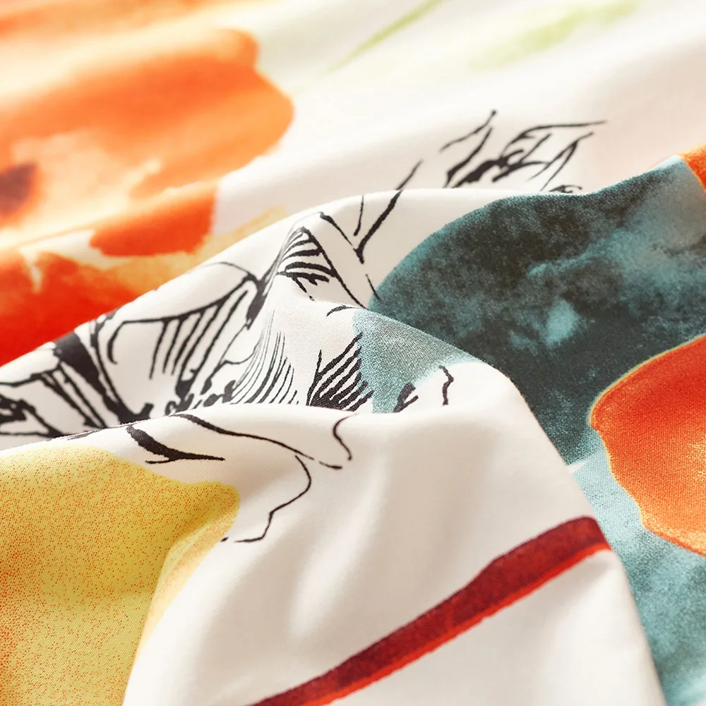 

Flower bed linens Simple bedding set fashion bedclothes Duvet Cover set bed sheet and pillowcase Queen king size