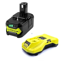 with charger 18v 6000mahli ion for ryobi hot p108 rb18l40 rechargeable battery pack power tool battery for one