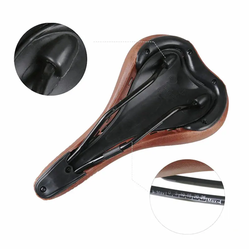 Ретро велосипедное седло из искусственной кожи винтажное сидение дорожный