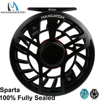 maximumcatch sparta 100 sealed waterproof fly fishing reel saltwater 3 10wt 6061 t6 aluminum fly reel and spool