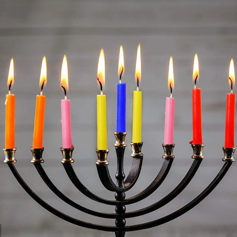 

100piece Taper Candles, Unscented Assorted Colors Mini Candles for Casting Chime QX2E