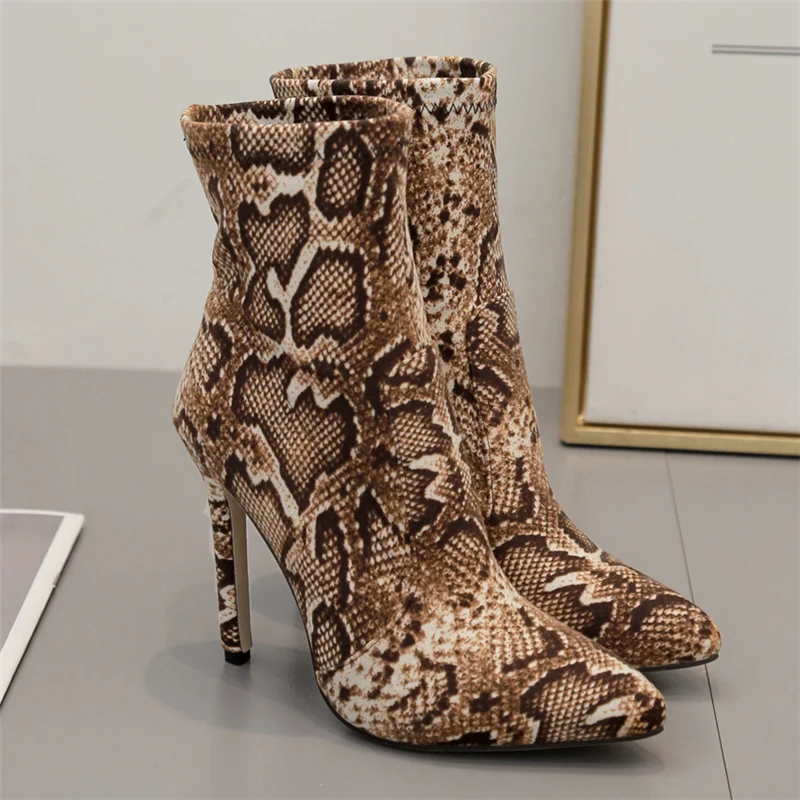 Женские ботильоны на высоком тонком каблуке 11 5 см большие размеры 42 короткие