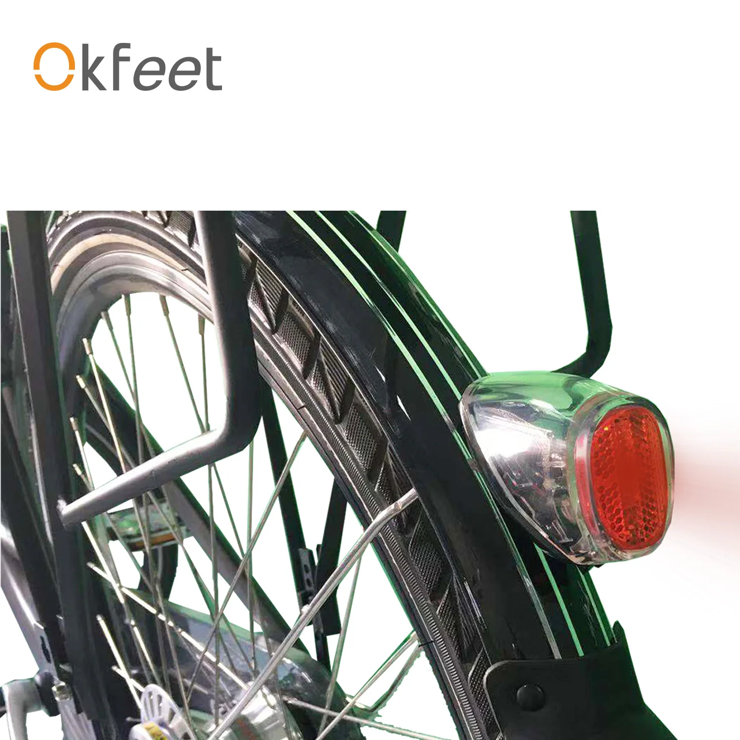 Okfeet MTB Mountaion Bicycle Bike Rear Tail Induction Light Natural Sunlight with Solar Energy Inside Battery | Спорт и развлечения